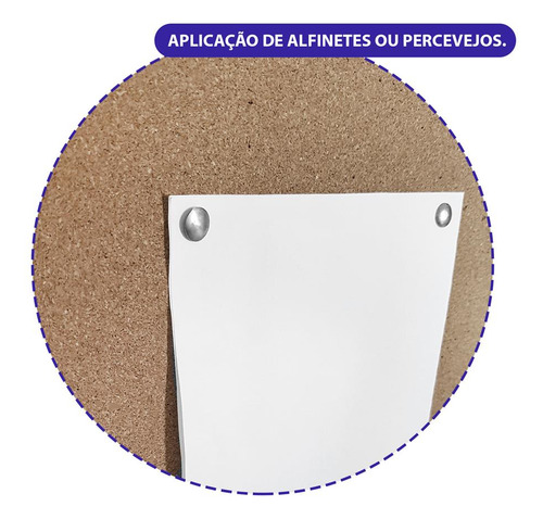 Cortiça Quadro Aviso Madeira 60x45 Cm Lembrete Para Parede