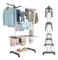 Comprar Tender Vertical De Pie Shoppy Movil Con Ruedas Tenders Con 3 Niveles De Altura Para Ropa Accesorio De Lavanderia