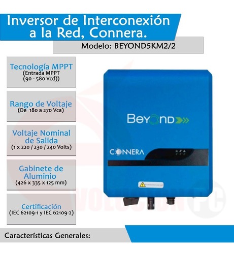 Inversor De Interconexion A Red Connera Serie Beyond 5 Kw