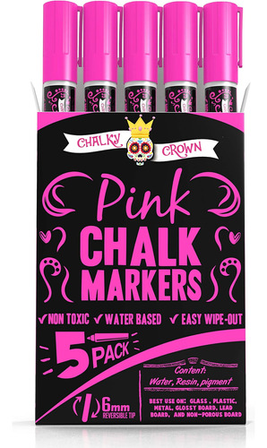 Marcadores Chalky Crown Set 5 U Rosa