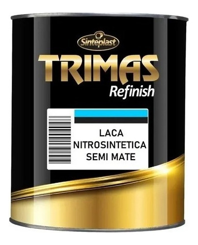 Laca Nitro Negro Semi Mate Satinado 1 Lt Trimas Sinteplast