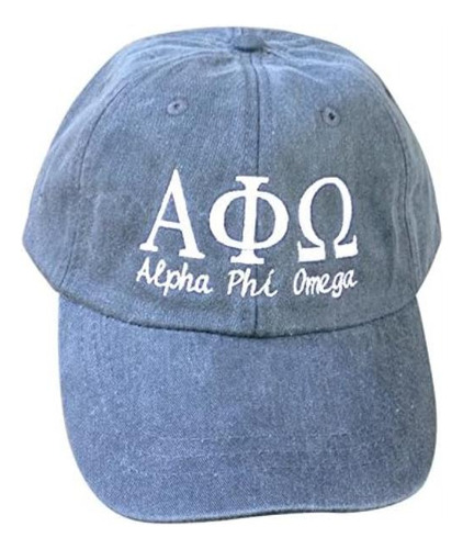 Gorra Béisbol Mega Greek Alpha Phi Omega Script (carbón