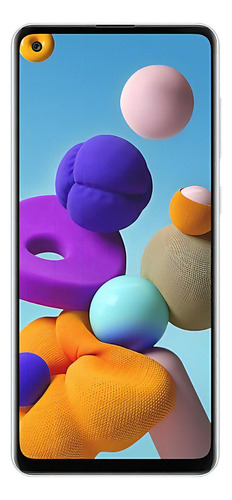 Smartphone Samsung Galaxy A21s Tela 6.5 64gb 4gb Ram Branco