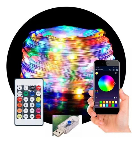 Tira Led Rgb Sumergible 10mts Varios Colores Y Efectos