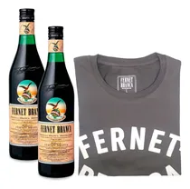 Comprar Fernet Branca 750ml X 2u + Remera Retro Branca Combo