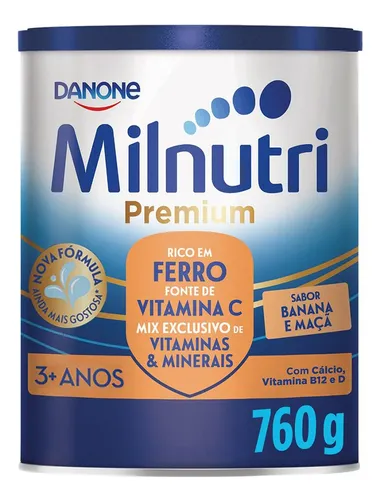 Milnutri Premium Banana e Maçã 760g