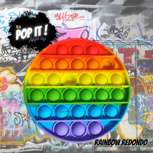 Pop It Fidget Toy Rainbow