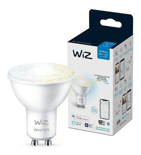 Lampara Led Smart Wiz Wifi Calido/fria Dicroica 4.9w Gu10