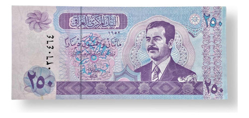 Billete De Irak De 250 Dinaras Saddam Hussein Asia