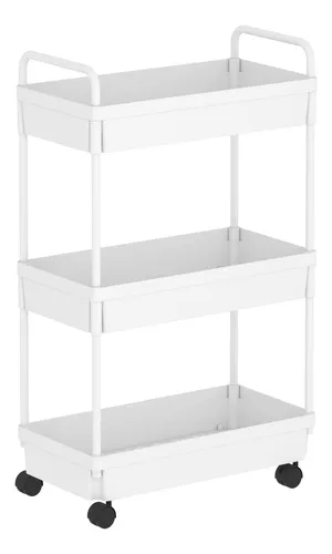 comprar Carrito De Almacenamiento Rodante 3 Niveles Blanco
