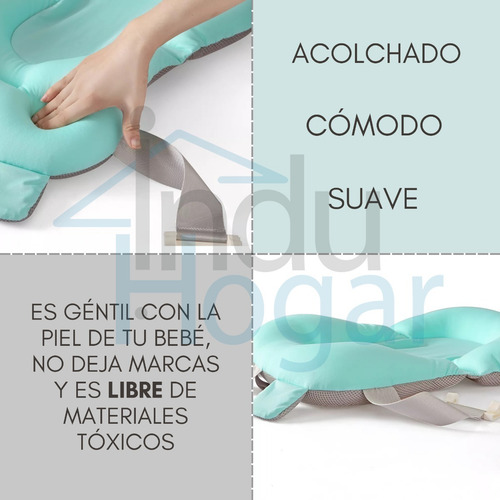 Imagen 4 de 7 de Cojin Malla Acolchada Para Tina Bañera De Bebe Ergonómica
