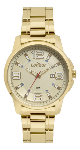 Relógio Condor Casual Speed Dourado Copc32bx4d Masculino