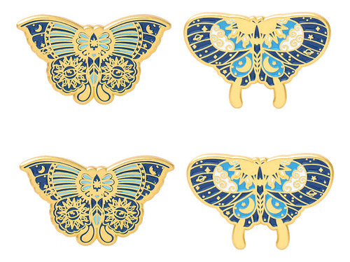 Broche De Diseño De Mariposas Para Bolsos De Moda, 4 Unidade