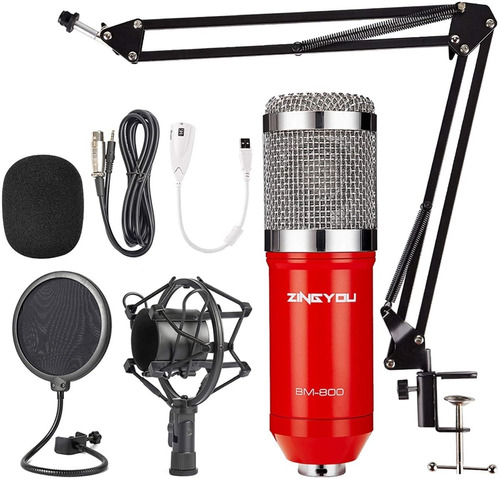 Microfono Condensador Profesional Bm800 Youtuber Soporte W01