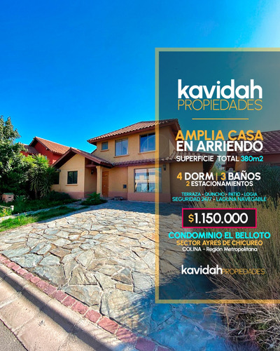 Casa En Condominio El Belloto, Sector Ayres De Chicureo