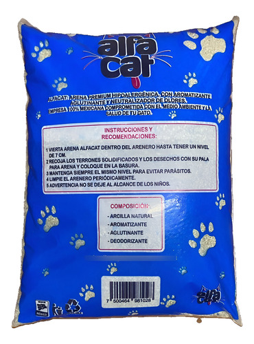 Arena Para Gato Alfa Cat. Atado De 4 Arenas. 24kg.