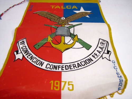 Banderin Confederacion Fuerzas Armadas Talca 1975