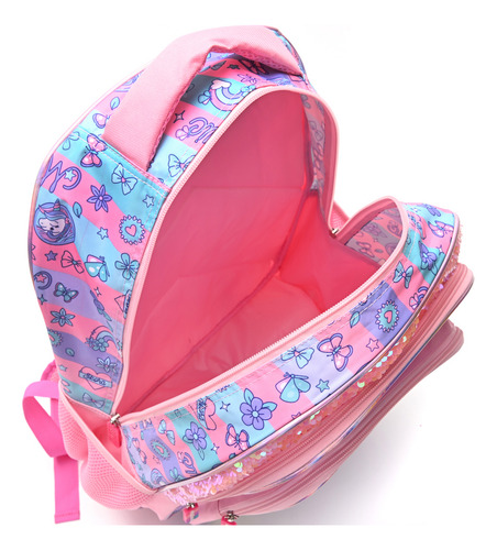 Mochila Escolar Unicornio 18, Espalda Skora Infantil - 13554 Color Rosa