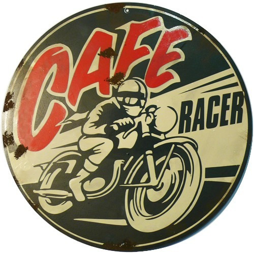 Carteles Antiguos 28cm Chapa Gruesa Motos Café Racer A-021
