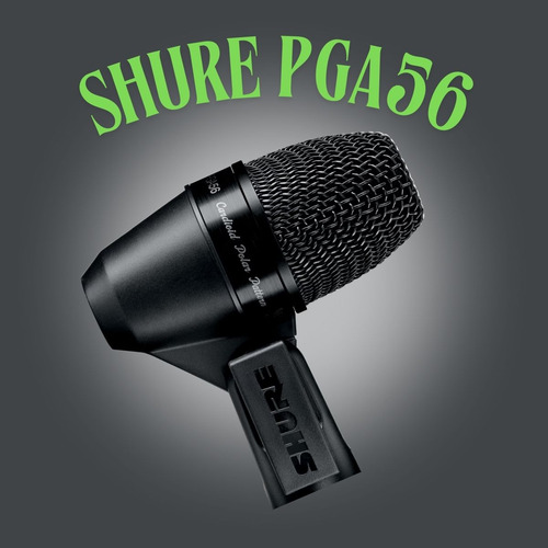 Microfone Dinâmico Shure Pga56-lc Para Caixa Tons Percussão