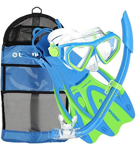 Ee. Uu. Divers Junior Kids Dorado Mask, Proflex Fins Y Sea B