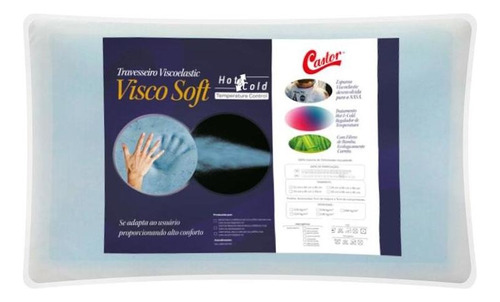 Travesseiro Castor Visco Soft New Hot & Cold 40x60x11cm