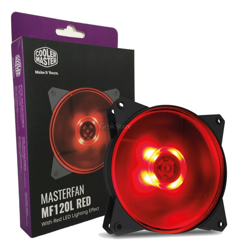 Cooler Master P/ Gabinete Masterfan Mf120l Led 120mm Led Vermelho