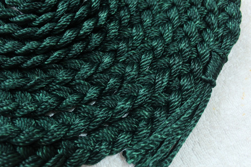 Soga Cuerda Para Hamaca Incluye Par De S Metalica Negra Color Verde Militar Color