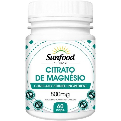 Citrato De Magnesio 800mg P/porcion - 60 Cáps Sunfood