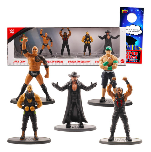 Wwe - Paquete De 5 Mini Figuras De Acción Con John Cena, T.