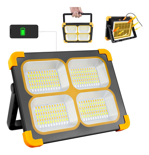 Luz Solar Trabajo Led Recargable 100w 348leds Portátil 10000