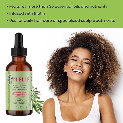 Mielle Aceite Para El Cabello De Menta Y Romero Orgánic(2pcs