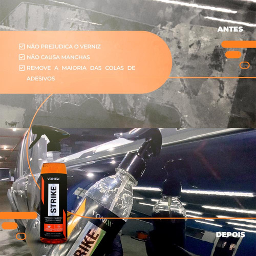 Kit Limpeza Automotiva Strike Removedor Cola + Aplicador