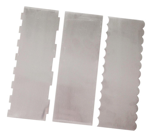 3x Raspador De Bolo Diy Ajustável De Aço Inoxidável Para