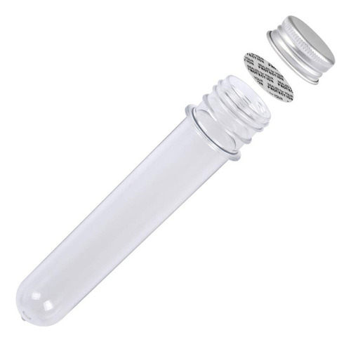 30 Tubos De Ensayo De Plástico De 40 Ml Con Tapones De Rosca