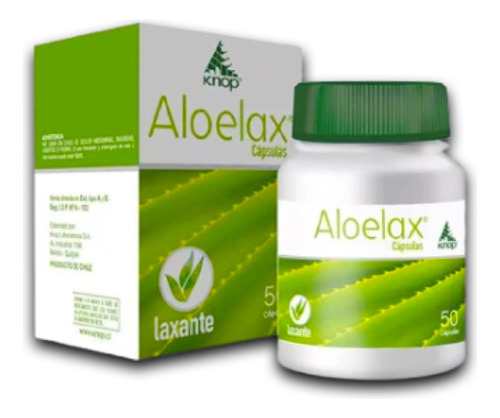 Laxante Aloelax, Rápido, Efectivo Y Natural 50 Cápsulas