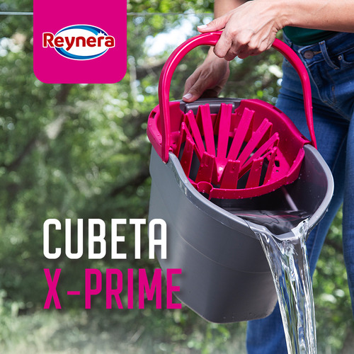Reynera Kit Para Limpieza: Escoba Magnetic -A, Mop Microfibra, Cubeta Con Exprimidor, Recogedor Con Peine Quita Pelusa, Cepillo Sanitario, Bomba, Limpiaventanas y Cepillo
