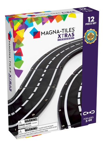 Magna Tiles Set Magnético Carriles 12 Piezas Imantadas