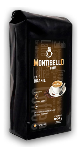 Montibello brasil expresso café en grano tostado 1kg