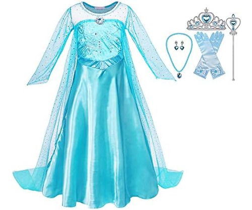 Disfraz De Princesa Elsa De Snowlion Para Niñas Pequeñas, Ve