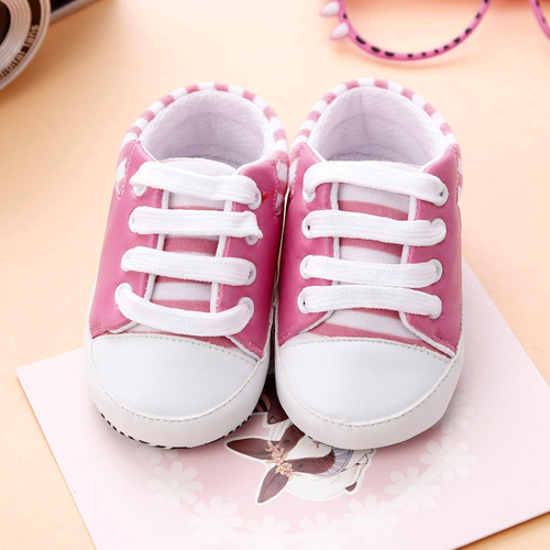 Zapatos Para Recién Nacidos, Bebés Y Niñas, Cuna, Suela Blan