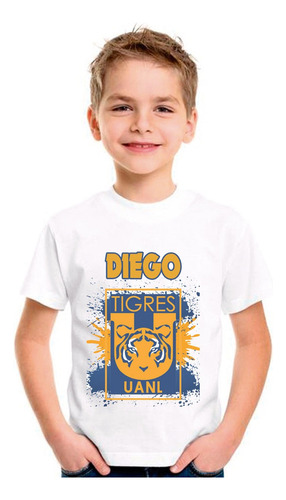 Playera Tigres Monterrey Club Personalizada Con Tu Nombre