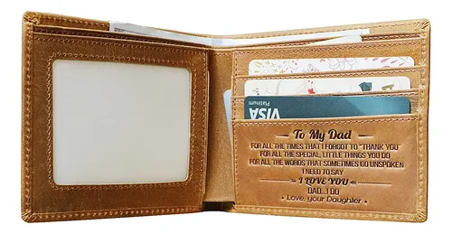 Carteras De Cuero Con Texto En Ingl s Para Regalo Del Padre