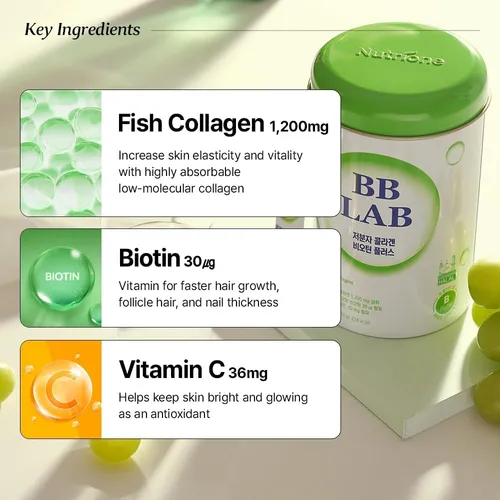 Colágeno Marino Bajo En Moleculares Biotina Y Vitamina C Sab