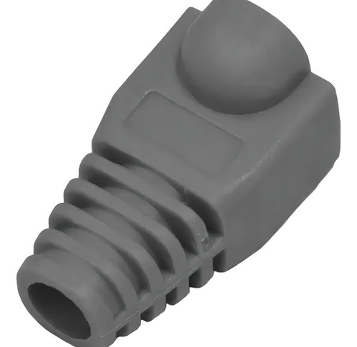 Kit 200 Capas Protetoras P/conector Rj45 Utp Cat5 Cat6 Cinza