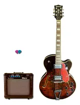 Comprar Guitarra Waldman Ghj220q Br C Amplificador, 02 Palhetas