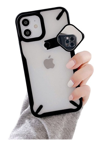 Funda Para iPhone Uso Rudo Protector Cámaras C/ Espejo +mica