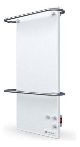 Toallero Panel Calefactor Doble Barral 250w Bajo Consumo Of Color Blanco