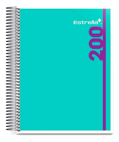 Cuaderno Profesional Estrella Star Max Cuadro 7mm 200 Hojas Color