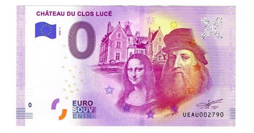 Billete 0 Euros Sou Leonardo Da Vinci Francia 2020-mona Lisa